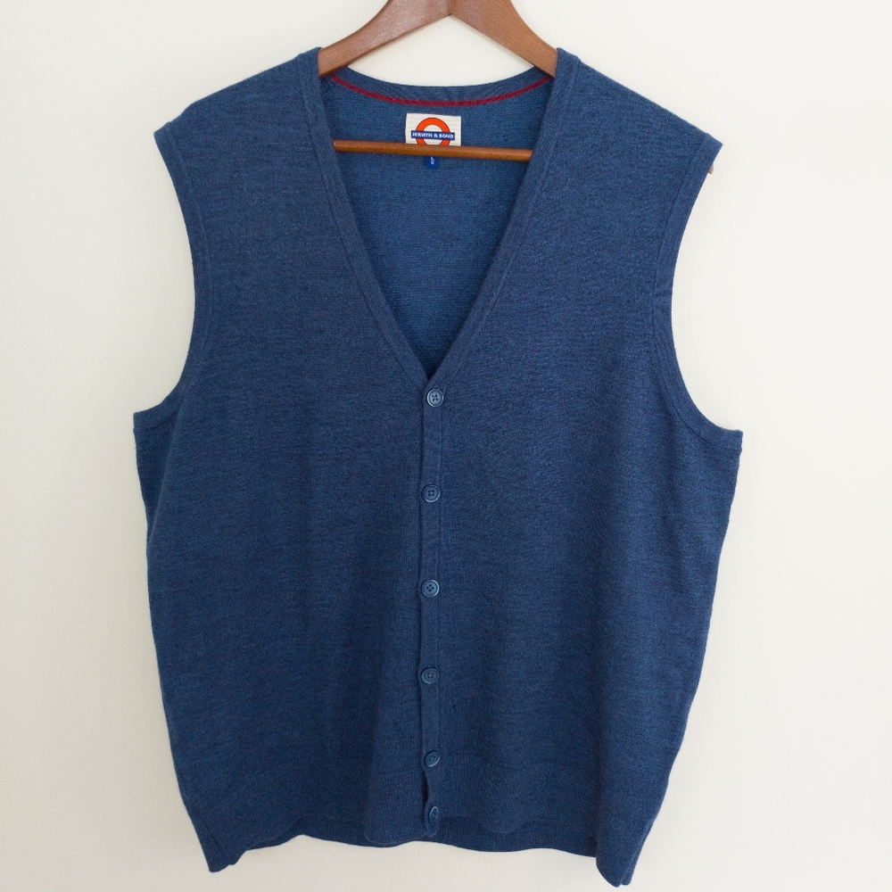 Jermyn & Bond Merino Wool Blend Vest Size Large